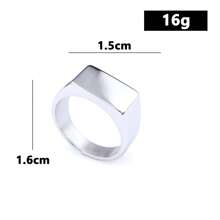 Rings for Women Men Stainless Steel Halloween Cocktail Party Biker Ring - Silver - View 7