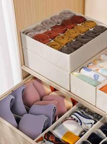 1 Gói Hộp đựng đồ lót màu trơn, Hộp đựng tất không dệt màu be, Đồ lót tủ quần áo, Áo ngực, Tất, Cà vạt, Hộp đựng khăn lụa, Hộp đựng đồ trang trí tủ quần áo Hộp đựng đồ trang trí Trang trí lễ hội Trang trí phòng Trang trí nhà Trang trí Trang trí phòng ngủ Quần váy Giày Quần jean Bốt Váy phòng ngủ, Hộp đựng đồ, Hộp đựng đồ, Đồ lưu trữ tại nhà, Áo phông trắng nữ, Quần đen nữ, Quần áo mùa đông cho nữ, Váy, Quần áo mùa đông cho nữ, Váy cho phụ nữ thanh lịch, Áo sơ mi trắng cho nữ, Tay dài, Bộ đồ liền thân màu trắng cho nữ, Váy mùa xuân cho nữ, Trang phục mùa xuân cho nữ, Mùa xuân, Quần áo mùa xuân, Tối giản, Áo mùa hè - Màu be - Xem 2