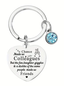 不鏽鋼鑰匙扣作為給同事的感恩節/聖誕節禮物 - 銀色 - 查看 1