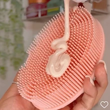 1 Stück Tiefenreinigender Körperpeeling-Werkzeug aus Silikon-Material, Körperbürste, geeignet für Frauen und Männer, Bad und Körperpflege, Dusche, Wohnzimmer-Heim-Schlafzimmer-Badezimmer-Dekoration, Reiseartikel, Hochzeit, Party, Geburtstag, Geschenke für Männer, Mütter, Väter, Freunde, Neujahr, Accessoires, witziges Geschenk