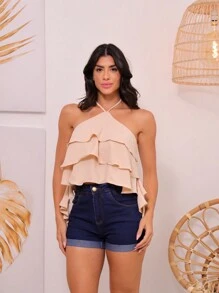 Women Tank Tops & Camis - Beige - View 1