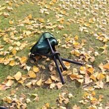 1pc Portable Outdoor Folding Chair Stool For Camping And Hiking, Small Size - Green - View 2