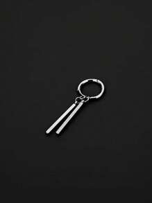 1 Paio Di Eleganti Orecchini Pendenti Rettangolari Lunghi Minimalisti E Fibbie Per Le Orecchie Adatti Per L'uso Quotidiano Da Uomo