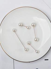 10pcs Women's Anti-Slip Brooch Waist Buckle Adjust Skirt Waist Tightness, Fixed Clothing Neckline Corsage Decorative Buckle Excludes The Card. - White - View 27