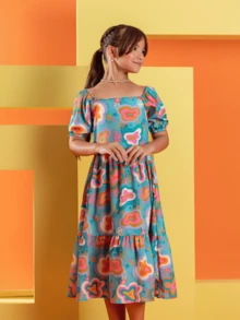 Young Girls Dresses - Blue - View 7