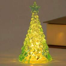 Led Christmas Tree Night Light, Crystal Colored Light Up Christmas Tree, Christmas Gift Lamp, Battery Powered - Multicolor - View 6