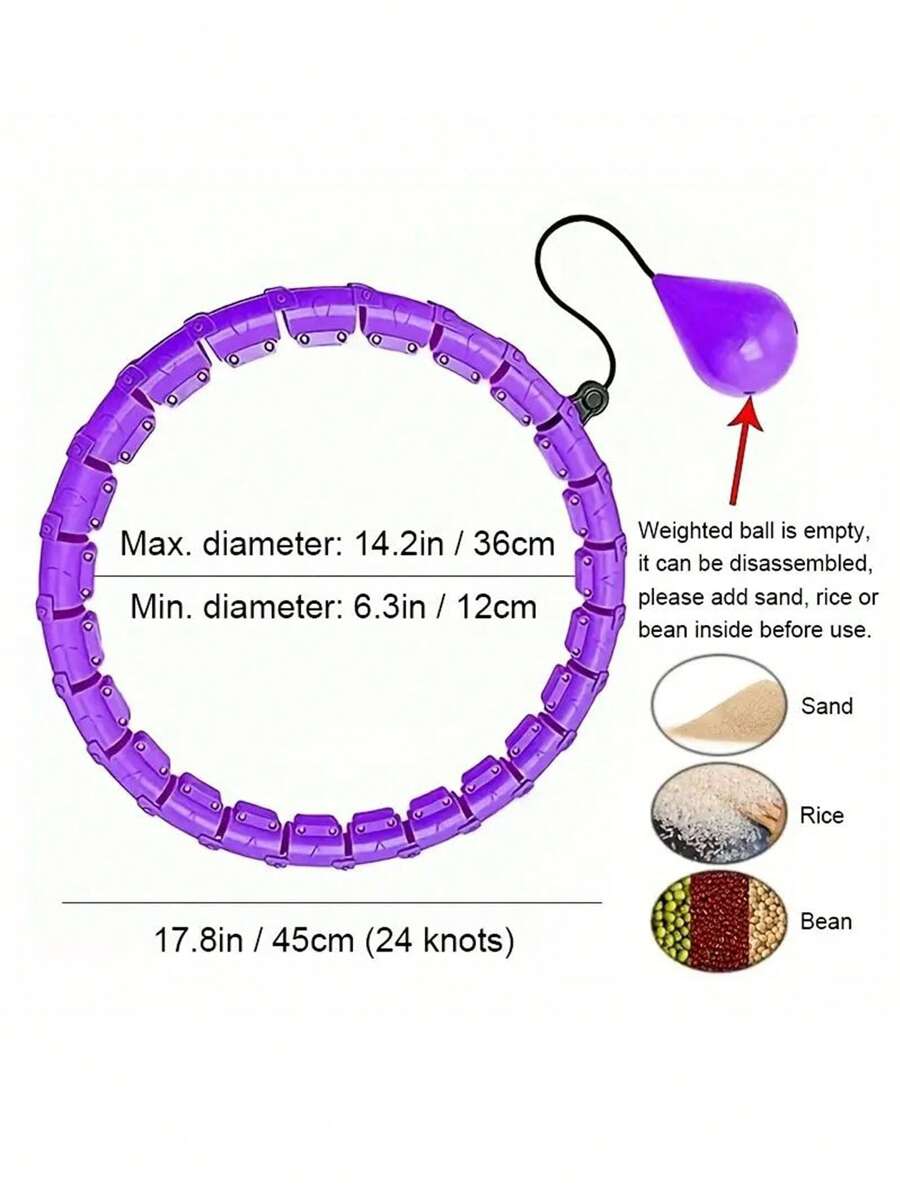 1pc Smart Weighted Exercise Hoop, Burn Calories And Strengthen Muscles