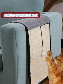 1pc Regular Jute Cat Scratching Board, Cat Claw Protector For Table Legs And Sofa, Indoors Use - Apricot - View 3