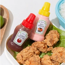 2pcs Mini Sauce Dish Bottle Tag Radom Pattern - uno size - View 2