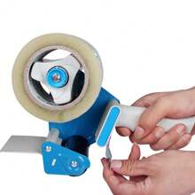 Dispensador De Pistola Para Cinta Adhesiva De Embalaje Azul, Dispensador De Pistola Para Cinta De 5.08cm Con Cinta Adhesiva De Cartón De 5.08cm, Dispensador De Cinta Adhesiva De Carga Lateral Industrial Ligero Para Cinta De Ancho 4-5cm - Azul - Ver 9