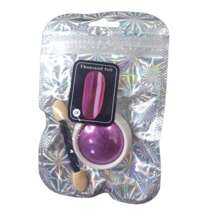 Efecto Espejo para Uñas de Polvo + Aplicador,Polvo para Decoración de Uñas con Aplicador - Rosa Fucsia - Ver 2