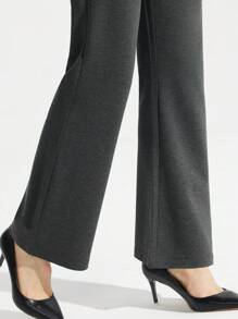 Nữ Bootcut Quần Váy 29 "Quần Làm Việc Thường Co Giãn Quần Cho Nữ Tập Yoga Quần Công Sở 4 Túi - Màu xám đen - Xem 5