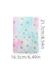 Random Color Macaron Style Plush Notebook A4 Size Journal For Students, Gift & Reward - Multicolor - View 7