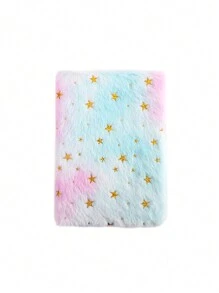 Random Color Macaron Style Plush Notebook A4 Size Journal For Students, Gift & Reward - Multicolor - View 5