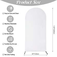1pc Spandex Wedding Arch Cover, 2-Sided Fitted Round Top Chiara Backdrop Stand Covers For Wedding Birthday Party Shower Banquet Arch Decoration