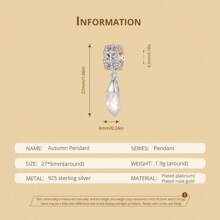 bamoer 1個925純銀時尚鉆空心心形玫瑰金鍍色秋季珠子女士手鍊和手鐲diy - 銀色 - 查看 14