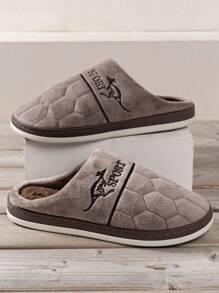 Zapatillas De Casa De Hombre Elegantes Y Cómodas - Caqui - Ver 3