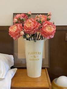 1pc Polyester Artificial Flower, Fake Flower For Wedding, Home Decor - Deep Pink - View 3