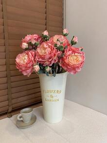 1pc Polyester Artificial Flower, Fake Flower For Wedding, Home Decor - Deep Pink - View 1