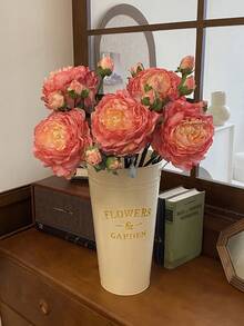 1pc Polyester Artificial Flower, Fake Flower For Wedding, Home Decor - Deep Pink - View 4