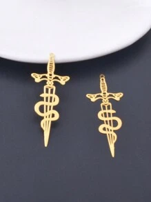 10pcs Brass Gold-color Mushroom Snake Design Stainless Steel Pendant For Earring/necklace/bracelet Craft