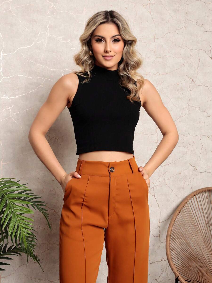 Women Tank Tops & Camis - 黑色 - 查看 1