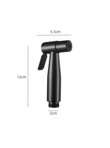 1set Black Stainless Steel Handheld Sprayer With 1.5m Flexible Hose, Modern Bathroom Set Bathroom Accessories Bathroom Tools