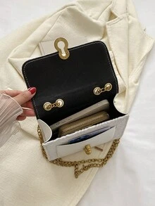 法式風格女士專屬包款2023新款,高端時尚單肩斜跨包 - 白色 - 查看 10
