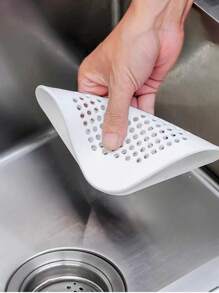 1入組廚房水槽過濾器矽膠防塞頭,帶吸盤適用於浴室淋浴排水孔,灰色/白色 - 白色 - 查看 2