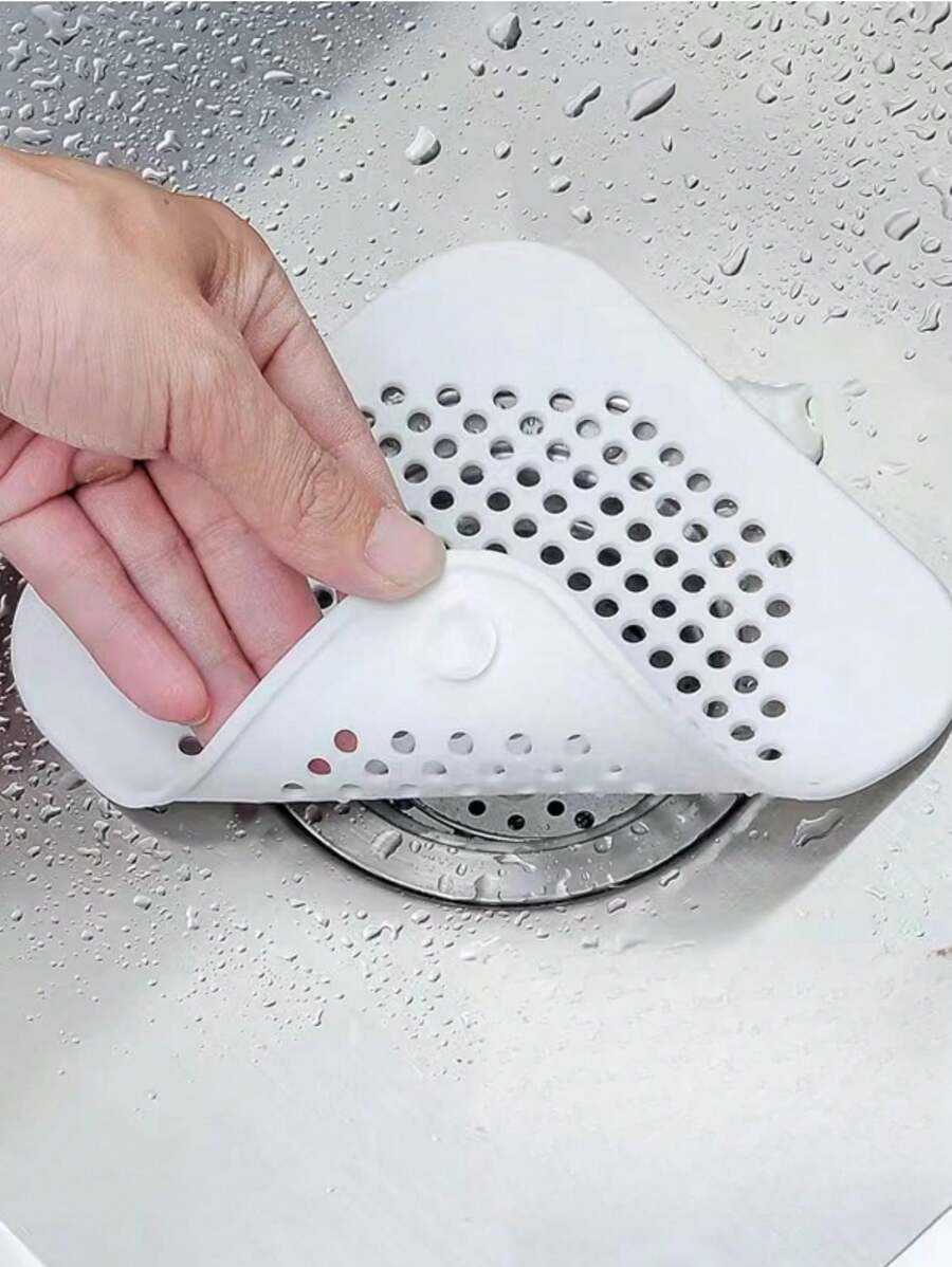 1入組廚房水槽過濾器矽膠防塞頭,帶吸盤適用於浴室淋浴排水孔,灰色/白色 - 白色 - 查看 1