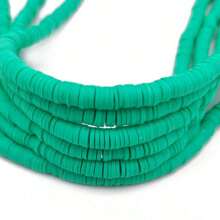 大約320顆/串6mm軟陶薄片間隔鬆散珠,適用於珠寶製作工藝 - 6mm/約320pcs - 查看 12