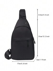 新款男士胸包肩膀斜跨包,帶usb充電口的健身袋,戶外運動肩膀包,手機錢包休閒男性包,背包,跑步運動背包,旅行包,騎行運動包,攀登胸包 - 黑色 - 查看 5