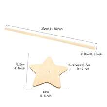 1 件木制甜甜圈架，可重复使用木制甜点架，适用于生日婚礼派对装饰蛋糕架蛋糕装饰纸杯蛋糕架蛋糕装饰蛋糕架婚礼装饰婚礼派对用品婚礼装饰婚礼配件婚礼蛋糕架 - 星星 - 查看 2