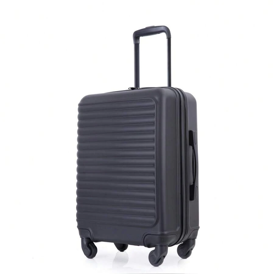 Travelhouse Hardside Carry On Luggage Airline Approved, Travel Suitcase With Spinner Wheels, Multi-Directional Spinner Wheels Upright Lightweight - 黑色 - 查看 1