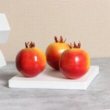 1個人造石榴模型,逼真的仿真水果裝飾 適用於家裝廚房餐廳桌櫥、派對裝飾、攝影道具等用途 - 1個石榴 - 查看 3
