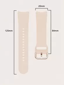 1 件女式粉色硅胶智能手表表带带圆形扣，兼容 40/42/43/44/45/46/47 毫米 Galaxy Watch 7/6/5/4 - 粉色 - 查看 3