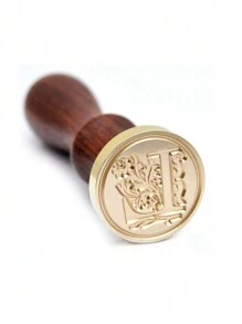 1 Miếng Ở giữa Lứa tuổi Truyền thống Lá thư Ban đầu Con dấu bằng sáp Với Thau Đầu & Tay cầm bằng gỗ Đối với DIY Lễ tạ ơn Lễ đính hôn Lời mời - 1 mục - Xem 6