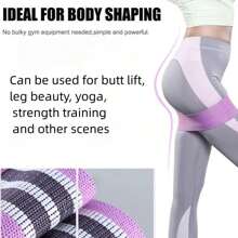 Elastisches Widerstandsband Für Das Hinterntraining Von Frauen, Yoga, Kniebeugen Und Heim-fitnessstudioausrüstungen Zur Fitnesstrainings Von Gesäßmuskeln, Abnehmen, Blitz-gradientenfarbe - Blau - Übersicht 4