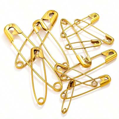20pcs/Pack Stainless Steel 304 18k Gold Plated Pin Sewing Accessory Large Pin & Mini Brooch Diy Jewelry Making Accessory