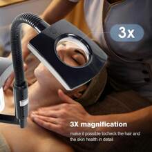 Professional Facial Steamer, 2 In 1 Ozone Facial Steamer On Wheels With 3X Magnifying Lamp, Time Preset Function Design For Face Sauna Spa And Personal Care Use At Home Or Salon, Gift For Women, Mom, Her, Lover - màu đen - Xem 6