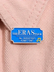 Broche de Metal de Ticket Boleto Concierto Eras TS Azul Insignia Pin Creativo - Azul - Ver 2