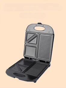 1 Pieza Fabricante De Desayuno Multifuncional 3 En 1 Para Freír Huevo, Hacer Sándwich Y Filete - Negro - Ver 2