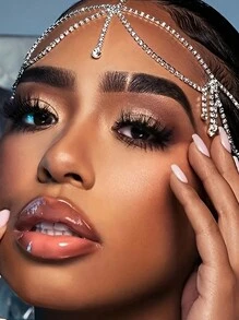 1pc Rhinestone Waterdrop Shaped Forehead Headband Bridal Wedding Party Hair Accessory