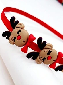 1pc Fashionable Christmas Reindeer Ornament Headband, Holiday Party Wear ,Hair Hoop Hairband For Women Hair Accessories