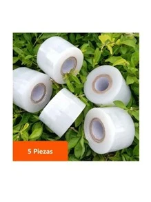 Vmingo 5 Rollos Playo Polistrech Pelicula Estirable Stretch Emplaye Paquete Trasplante - Blanco - Ver 1