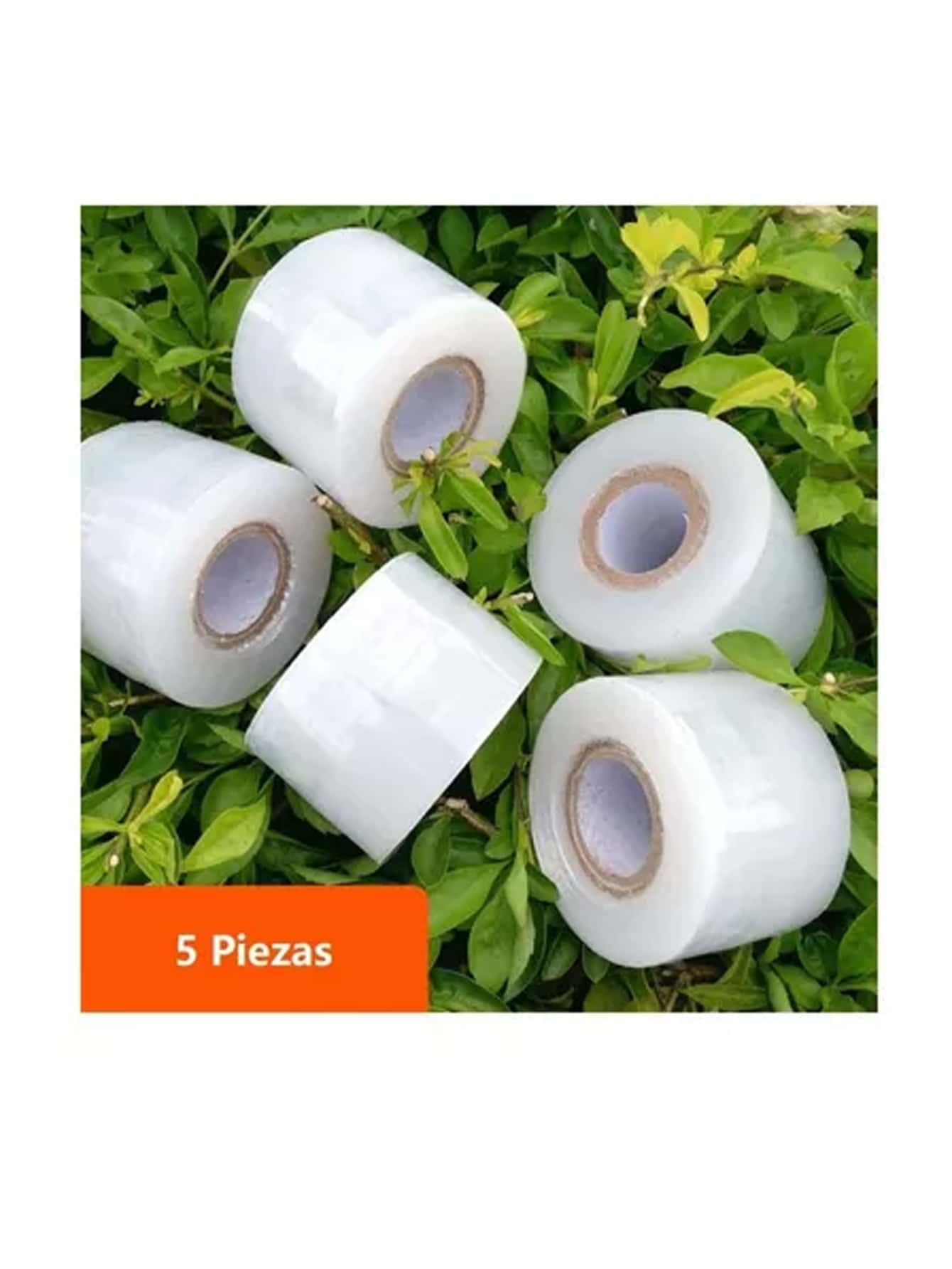 Vmingo 5 Rollos Playo Polistrech Pelicula Estirable Stretch Emplaye Paquete Trasplante - Blanco - Ver 1