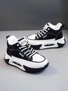 2023年冬季雪靴,配有毛絨襯裡和厚實保暖鞋底,時尚多變,適用於女性休閒運動服裝 - 黑色 - 查看 4