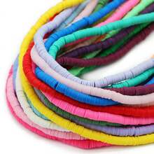 大約320顆/串6mm軟陶薄片間隔鬆散珠,適用於珠寶製作工藝 - 6mm/約320pcs - 查看 5