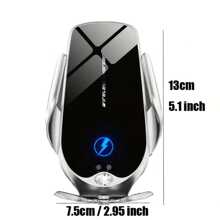 15w無線自動夾式汽車充電器手機支架:享受無線充電的便利 - 黑色 - 查看 5