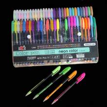 Estuche con 60 bolígrafos de gel neón, metálicos y pastel para volver al colegio - Multicolor - Ver 2